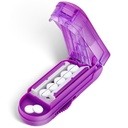 DUBSTAR Pill Cutter Splitter pentru pastile mici și mici, Cutter pastile multiple pentru pastile mici sau mari, Separator de pastile reglabile cu dispozitiv de centrare și Garda de Blade pentru tablete multiple (Purple)