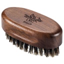 Perie BFWood Barbă de călătorie mici - Bristles de boar naturale cu lemn de nuc negru