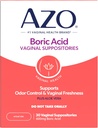 Acidul boric AZO® Sacrificii vaginale, ajută la controlul odorului şi sănătatea intimă cu acid boric studiat clinic, non-GMO, 30 Conte