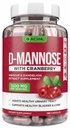 Natural D-Mannose Capsulele 4-in-1 Formula - 120 CAPS, 1500 MG Cranberry, Dandelion, Hibiscus Flower Extract, Pastile pentru susținerea vezicii urinare și a căilor urinare de sănătate