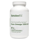 HormoneSynergy Omega 1300 CE ulei de pește Softgels - Omega de înaltă rezistență 3 Supliment cu absorbție îmbunătățită - IFOS verificat, acoperit enteric, 600mg EPA, 260mg DHA - 120 Conte