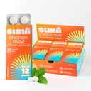Sunii - Energetic Gum - NEW Quick Boost Energy & Focus - 50mg Caffeine Gum -Vitamins B6 & B12, Taurina, Vegan, No Sugar, Zero Calorie, Fresh Mint Gust - mai rapid decât Chews, Băuturi, Gels & Pastile (96pcs)
