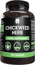 Pure original INGREDIENTS Chickweed Herb, (365 capsule), No Magneziu sau Rice Fillers, Always Pure, Lab Verified