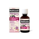 Robitussin Elderberry Tuse + Congestie toracică DM Medicina de tuse pentru copii, Congestionare toracică și Sirop de tuse - 4 Fl Oz