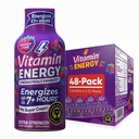 Vitamina energie Mood+ Extra Putere Energie Shot Tropical Berry 48 Pack, 260mg Natural Cafeina, B-Vitamina, Rhodiola, Mușețel, Mood & Energy Support, Zero Zahăr, Gluten-Free, Vegan, 1.93 fl oz