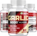 Suplimente BEBEFEN Usturoi - Capsule de extract de usturoi pentru sisteme digestive, Sănătate imună & general Well-Being - Vegetarian, Non-GMO