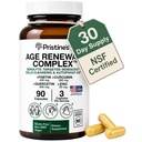 Complex de reinnoire a varstei si supliment anti- imbatranire - Reinnoire celulara Autofagie Ajutor Senolitic - Fisetin, Querbetin, Curcumin, Zinc - 90 Capsule 30 zile de aprovizionare - Inima, Piele, & Suport wellness global
