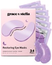 grace & stella Retinol sub ochi patch-uri pentru ochi pufos și cercuri întunecate - Restaurarea Gel sub ochi măști cu acid hialuronic - Vegan Cruzimea-gratuită Skincare, Cadouri de ziua de naștere pentru femei (Purple, 24 perechi)