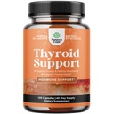 Complexul de suport tiroidian din plante - Potent Kelp Iod Supliment cu L Tyrosine, Bladderwrack, Seleniu & Pur Ashwagandha pentru echilibru hormonal - Mood & Energy pastile dietetice - 120 capsule halal