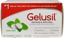 Gelusil Antiacide şi comprimate antigaz pentru ameliorarea arsurilor la stomac, reflux acid, balonare şi gaz, cutie cu blistere cu mentă rece - 100ct
