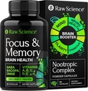 Nootrops Creier Suplimente pentru memorie & Focus cu Huperzine A, Fosfatidilserină, DMAE - Brain Health Support: GABA, Choline, DHA, Bacopa Monnieri, Memorie Supliment pentru Brain Support, 60 Capsule
