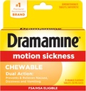 Dramamine Chemable, Motion Sickness Relief, Orange Flavor, 8 Count