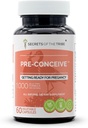 Secretele tribului Pre-Conceive, 60 capsule, 1000 mg, Vitex, Red Raspberry, Black Cohosh, Red Clover, White Peony, Shatavari. Pregatirea pentru Pregatire 60 capsule