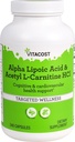 Vitacost Alpha Acid lipoic şi HCl L- Carnitină -- 700 mg - 240 Capsule