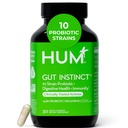 HUM Instinct Probiotice zilnice pentru femei și bărbați, Digestive Health, Lactobacillus, Bifidobactery Strains for Immune Support, Probiotic Supliment pentru Diversitate Sanatos Gut, 30 capsule
