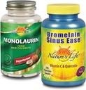 Natura's Life Monolaurin & Bromelain Sinus Ease Bundle 