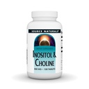 Sursa Naturals Inositol & Choline 800 mg susține funcția nervoasă sănătoasă - 100 comprimate