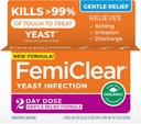 FemiClear Relief Gentle Formula 2 Tratament de infectie zi, Formula blând pentru persoanele mai sensibile, Ingrediente toate-naturale Ointment + External Itch Relief Ointment, Feminine Care Products