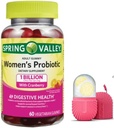 FitMania Spring Valley Femeii Cranberry Probiotic Supliment Valea de primăvară Vegetarian Gumies, Raspberry Lemon, 60 Conte și un cadou Roler de gheață pentru Face