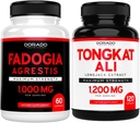 Fadogia Agrestis Extract (60 Conte) Puterea maxima pentru performanta sportiva si masa musculara si Tongkat Ali pentru barbati (120 capsule) Longjack Tongkat Ali pentru Men's Health & Vitality Support - Statele Unite ale Americii Made