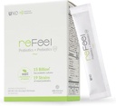 reFeel 2.0 Daily Probiotic Supliment - 15 Miliarde CFU, Aroma de iaurt dulce ușor, Prebiotice incluse, pentru Optimal Gut Flora echilibru, Absorbție nutrient & wellness globală (19 Strain Blend)