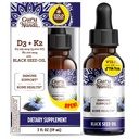 GuruNanda Black Seed Oil, Cold-Pressed Nigella Sativa - bogat în vitamina D3 5000 Unităţi, K2 & E, High Thymo