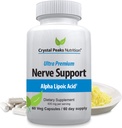 Supliment de suport pentru nervi - Vitamine naturale cu 650mg non-GMO ALA Alpha Lipoic Acid 