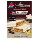 Atkins Coffee House Collection Vanilla Latte Bar, 16g Proteine, 2g Zahăr, 4g Net Carbs, 13g Fiber, 12 Conte
