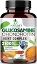 Glucosamină Chondroitin MSM 2100mg Complex - Supliment comun de sprijin pentru mobilitate comună și confort pentru bărbați și femei cu Turmeric & Boswellia, Suplimente glucosamină cu rezistență triplă - 120 capsule