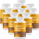 Tocotrienol lipozomal 1000mg - Biodisponibilitatea mare Vitamina E Tocotrienol Suplimente, 95% Delta & 5% Capsule Gamma Tocotrienol Suport Skin,Bone,Antioxidant,600 Softgels