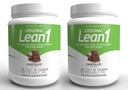 Lean1 Masa de inlocuire Proteina Shake, Aroma de ciocolata, 2-PAC de 15 Servire Tubs