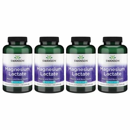 Lactat de magneziu Swanson - Supliment mineral de promovare musculare și de asistență pentru sănătate osoasă - Lactat lactat de lactoză formă minerală pentru absorbție ușoară - (120 capsule, 84 mg fiecare) 4 Ambalaj