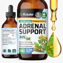 BIO KRAUTER Suport adrenal Tinctură - Rhodiola & Ashwagandha Suplimente - Vegan Mood Support Drops 4 Fl.Oz.