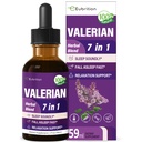 Valerian Root Sleep Support Picături, Pasiune Floare, Mușețel, Lavandă, Soursop Frunze, & Hibiscus Herb Extract Supliment Tinctură pentru somn Soundly & Deeply. Perfect cu sunete de somn. 2 oz