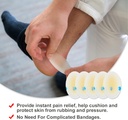 Blister Cushions (15PCS) Gel Bandaje de etanșare hidrocoloid pentru degete, degetele de la picioare, tocuri - Pad-uri de prevenire a blisterelor impermeabile, adeziv Ultra-Thin