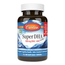 Carlson - Super DHA Gems, 500 mg Suplimente DHA, 640 mg Acid gras, concentrat de ulei de pește arctic, concentrat de pește nordic, 60+20 Softgels