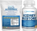 Rinichi Recuperează Organic Sodium Bicarbonat Alkaline Supliment 1LB Cleanse 60 Caps Bundle 