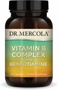 Mercola Vitamina B Complex cu benfotiamină - Suporturi Cellular, Brain & Immune Health - Non-GMO, Gluten-Free & Soy-Free - 60 Capsule (30 Servings)