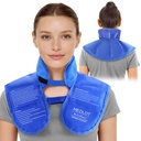 LotFancy Ice Pack pentru umăr gât umăr, Reutilizabil rece gât Wrap pentru ameliorarea durerii, Flexibil Gel Pack cu benzi reglabile, Cold Compress Terapie pentru leziuni, Umflare, Strâini, Entorse