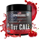 DownRange 1 Call Pre Workout pulbere, Preworkout pentru bărbați și femei, Amino Acid Beta Alanine, Cafeina & mai mult pentru pompa, energie și sprijin focus, 30 Serviri (Cherry Punch)