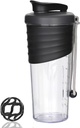 Agitator flacon pentru amestecuri de proteine,24 oz,Protein Shaker Sticle cu bila Whisk, Mixer Sticla,Box Proteina,Portable Pre Workout Whey Proteine Drink Shaker Cup,Black