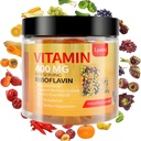 Vitamina B2 Gummies, vitamina B2 Riboflavin Gumies 400 mg, Migrene Relief & Headache Relief Riboflavin Vitamina B2 Gumies, Soy & Gluten-Free, 90 Vitamin Gumies pentru copii și adulți