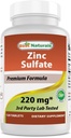 Cel mai bun naturale de zinc sulfate 220 mg 120 comprimate - 3rd Party Lab testat - Made in the USA - Gluten gratuit & non-GMO