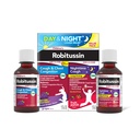 Copii Robitussin DM zi și noapte Tuse pachet valoare de ajutorare, Medicina tuse, Aroma de struguri/Frut Punch - 4 Fl Oz x 2