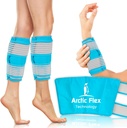 Vive Calf & Shin Ice Pack Wrap (Pair) - Extra Putere Terapie fierbinte și rece pentru Shin Atelă și durere la picioare - Stripuri de compresie reglabile pentru a rămâne în loc - Flexibil atunci când congelate cu 30+ minute de rece