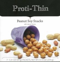 Proti-Thin Peanut Soy Snacks, 15g Proteina, Calorie scăzut, Fat scăzut, Carb scăzut, Ingrediente gluten, Puffs proteine dietetice, KETO prietenos, Ideal Proteina Compatibil, 7 Conte Box