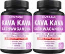 Capsule Kava cu Kava, Ginkgo, Ashwagandha şi mai mult - 120 capsule pentru 4 luni de aprovizionare (pachet de 2)