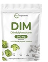 DIM Active Supplement, DIM 300mg, 240 Veggie Capsule (8-Month Supply), 2 in 1 Formula, Estrogen Metabolism, Premium DIM-Plus Broccoli Extract Supliment cu Pepper negru pentru o mai bună absorbție
