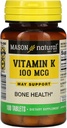 Mason Vitamine vitamina K 100 mcg comprimate, 100-Numar sticle