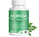 Capsulele organice de Moringa - 800 mg pulbere pură de Moringa - Superalimente nutritive-dense pentru energie - Capsulele de Moringa - 60 capsule